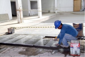 Assentamento de piso sobre piso